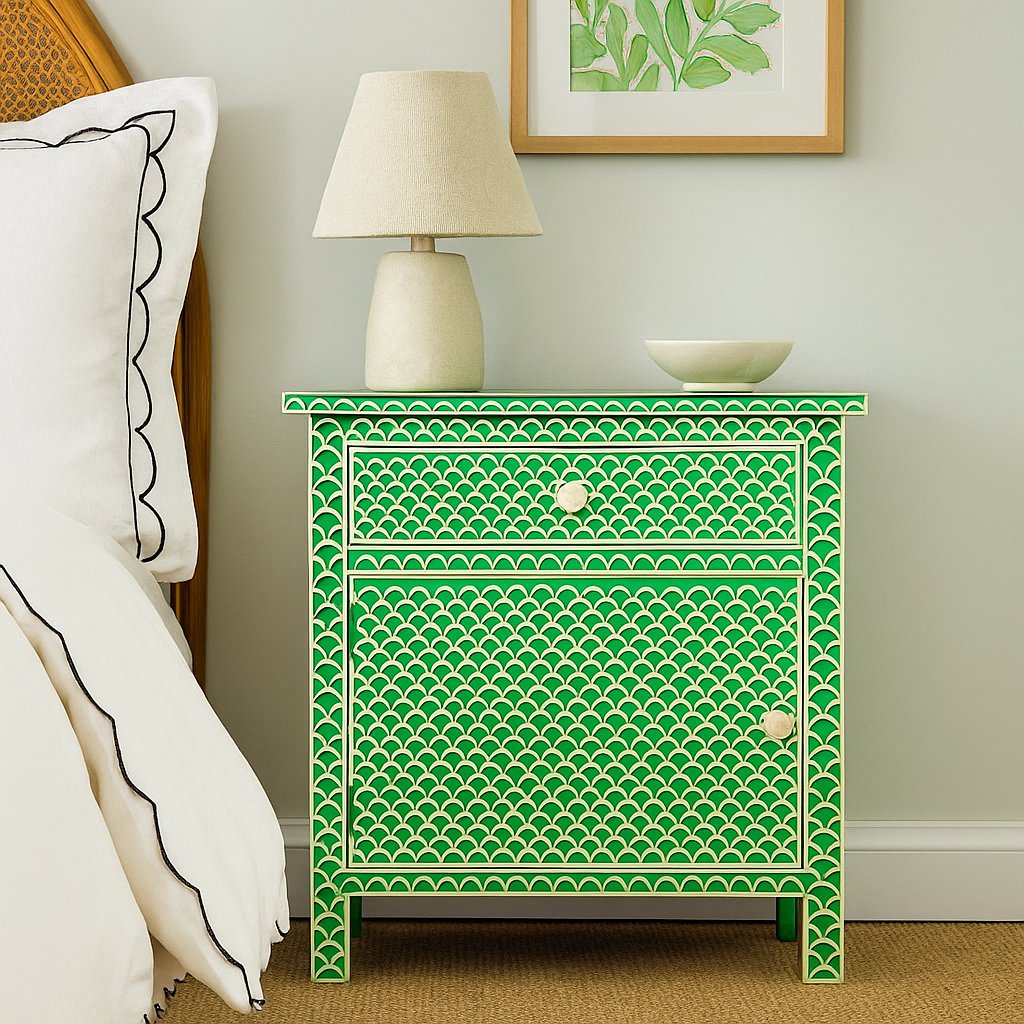 Liva Bone Inlay Bedside