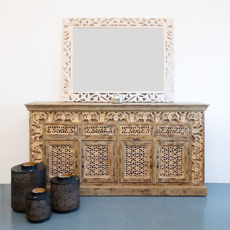 Rowan Hand Carved Side Board