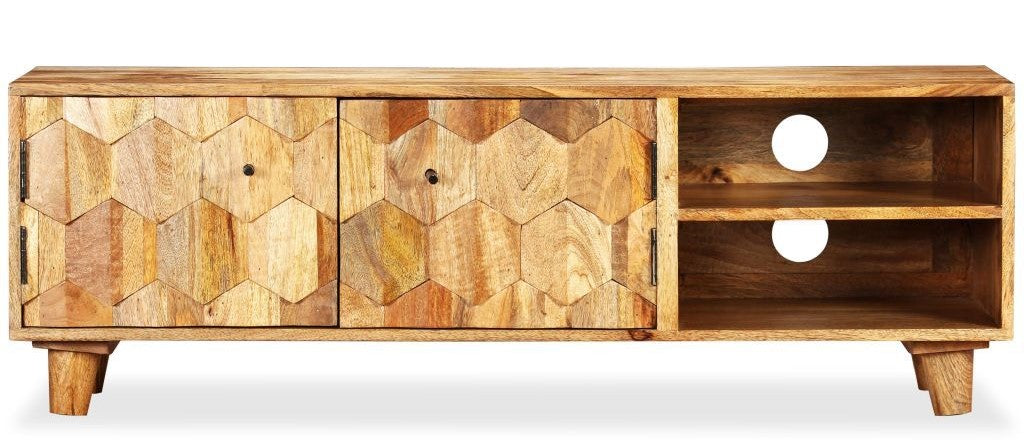 Charles Hand Carved Wooden TV Cabinet