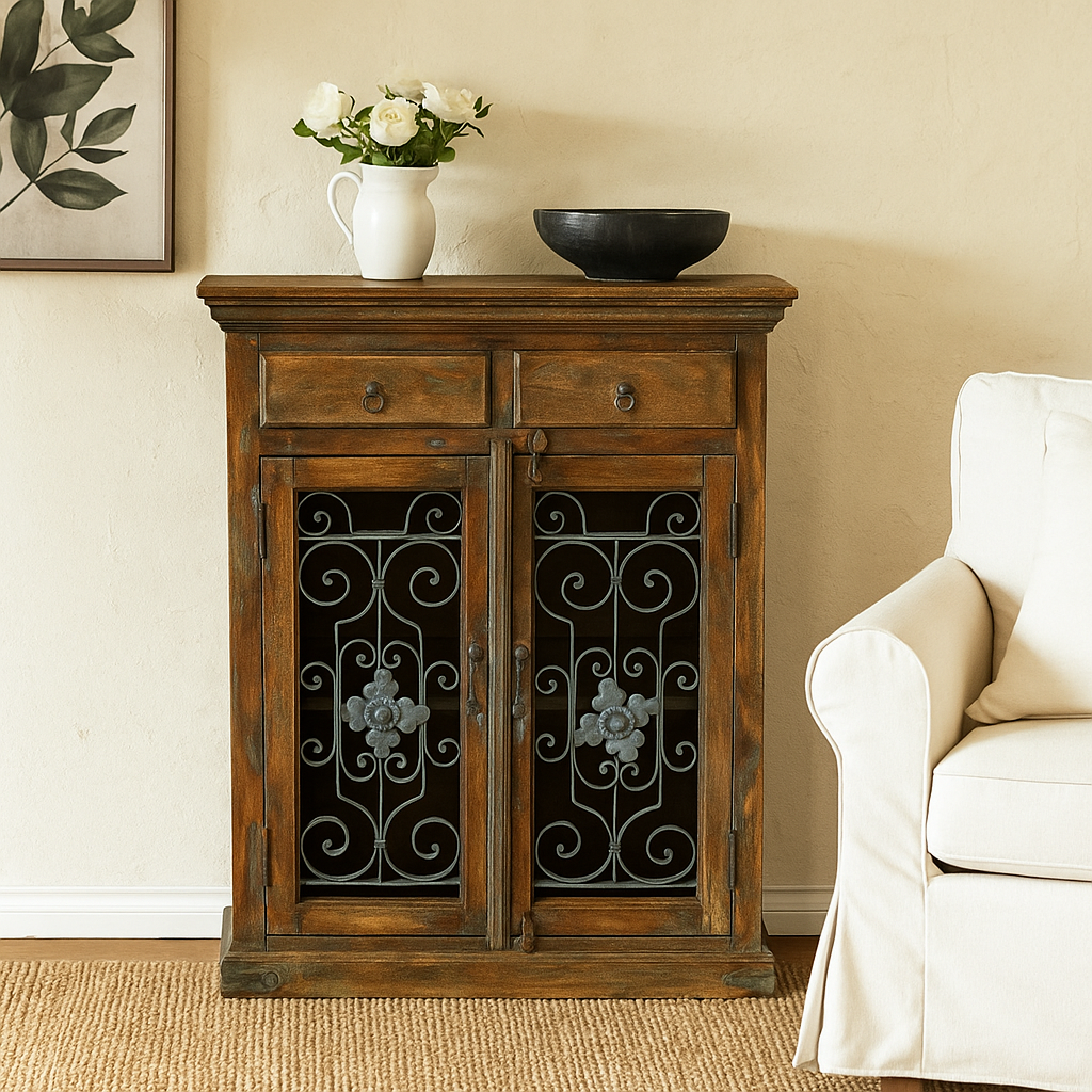 Basani Carved Wooden Cabinet