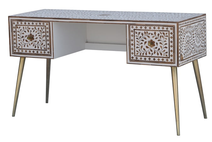 Avroah Hand Carved Wooden Study Table