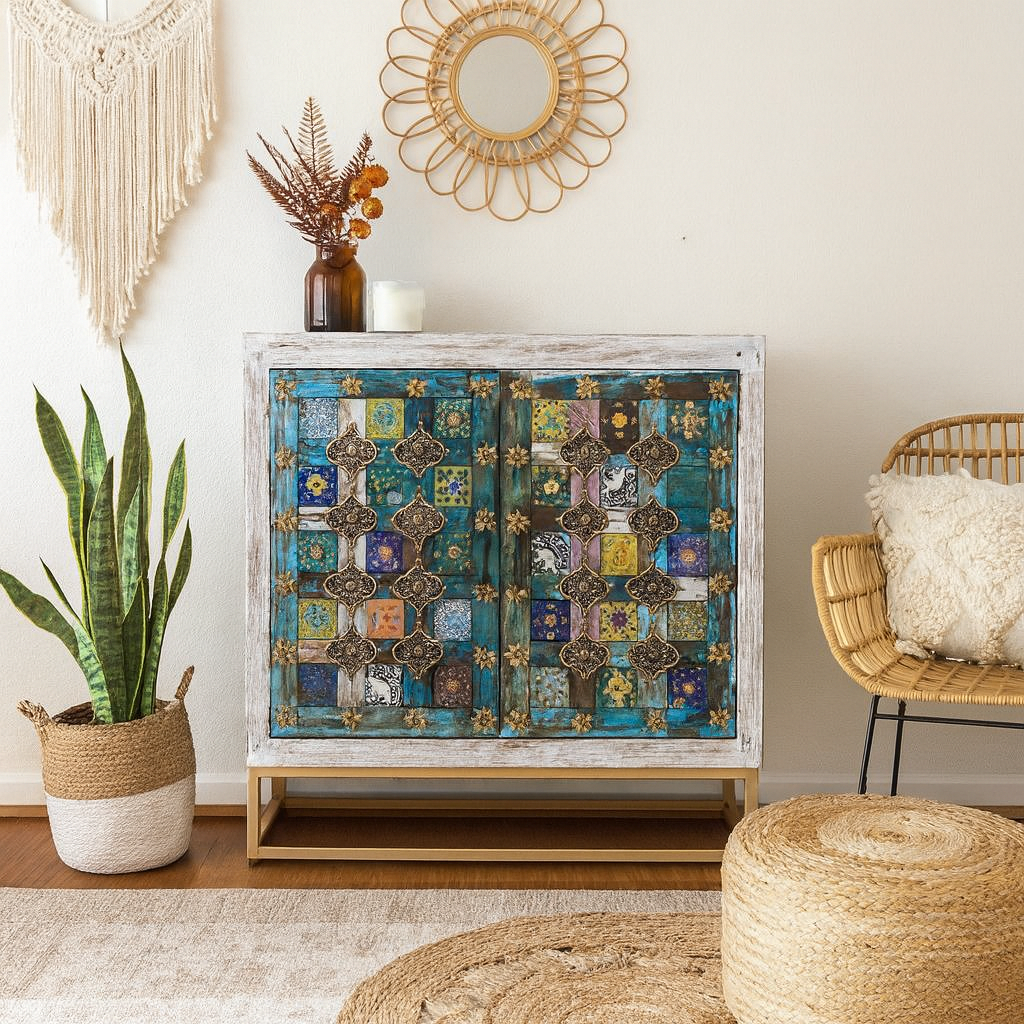 Tyler Carved Wooden Cabinet