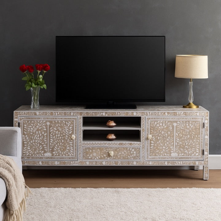 Ben Mother of Pearl Inlay TV Cabinet