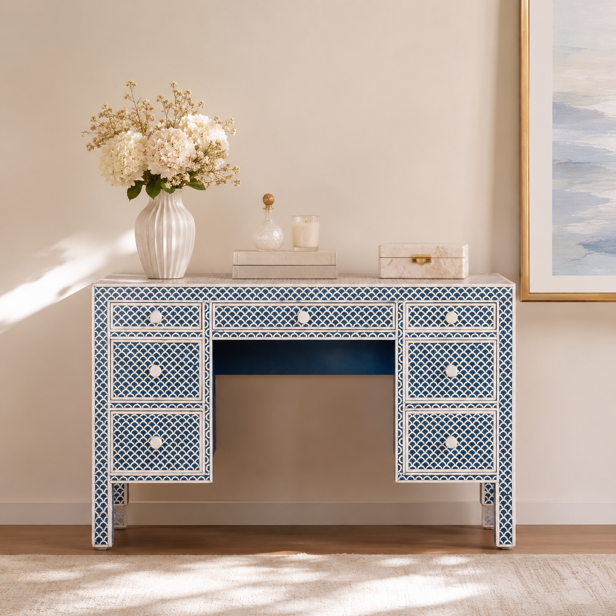 Morgan Bone Inlay Console Table