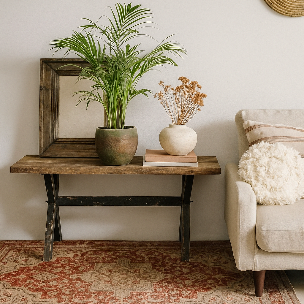Shrile Carved Wooden Console Table