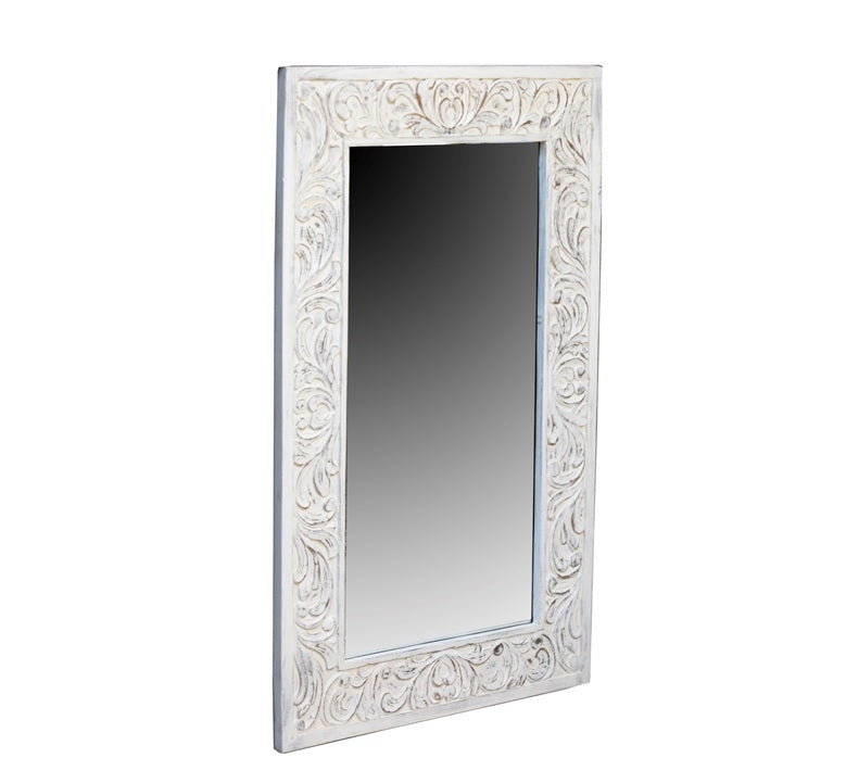 Eleanor Hand Carved Wooden Mirror