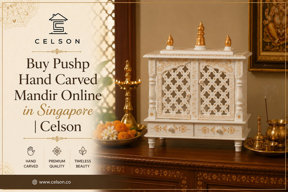 Buy Pushp Hand Carved Mandir Online in Singapore | Celson