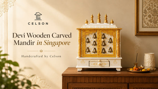 Devi Wooden Carved Mandir in Singapore  Handcrafted by Celson