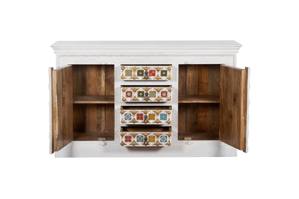 Eliana Carved Tile SideBoard