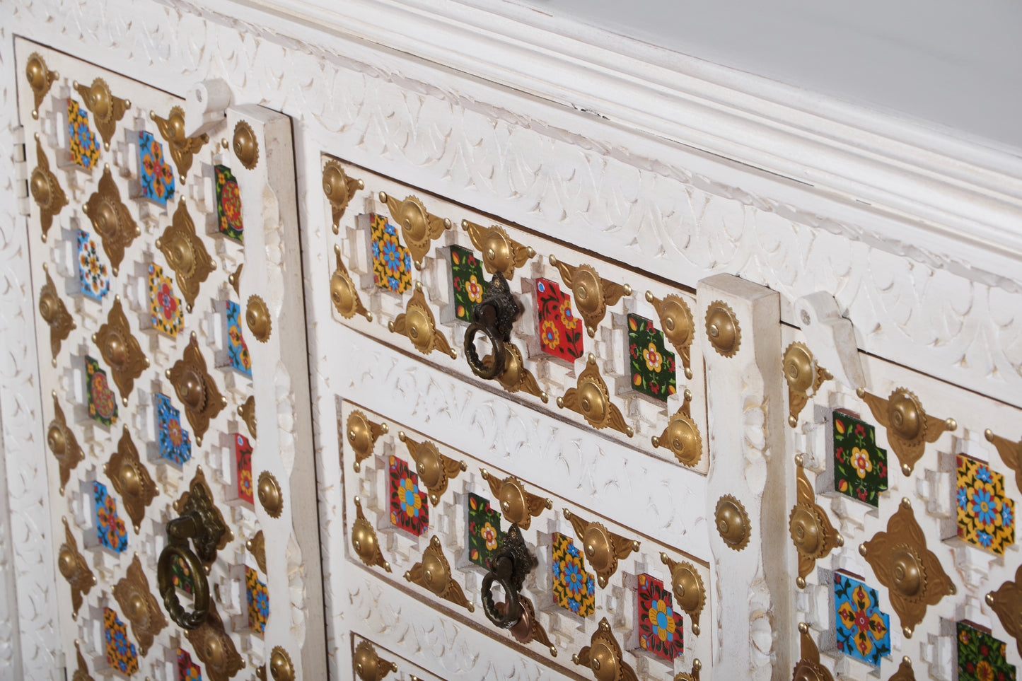 Eliana Carved Tile SideBoard