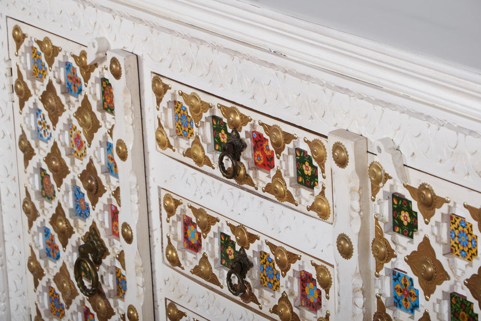 Eliana Carved Tile SideBoard