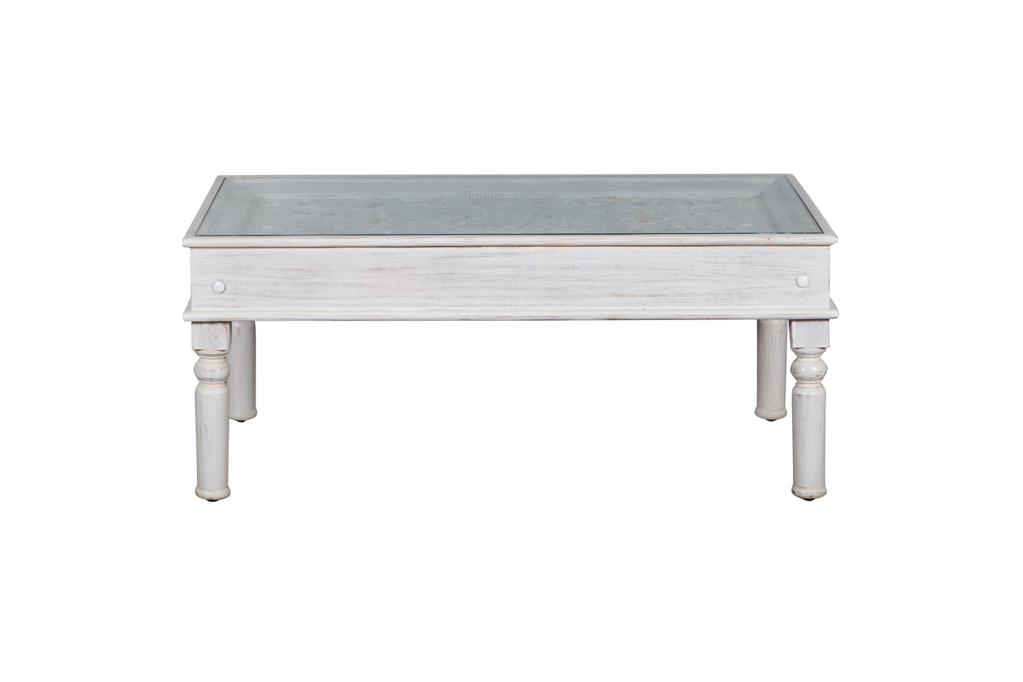 Lily Wooden Carved Coffee Table