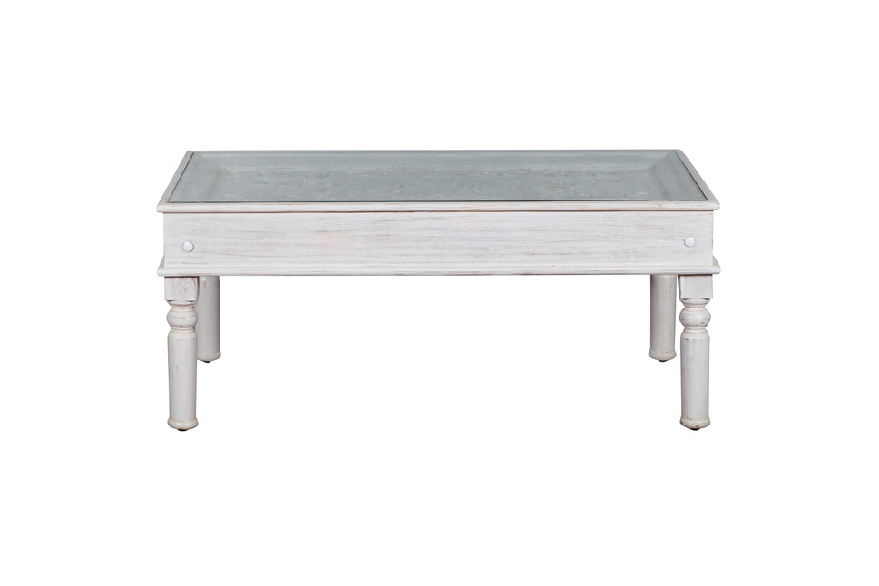 Lily Wooden Carved Coffee Table