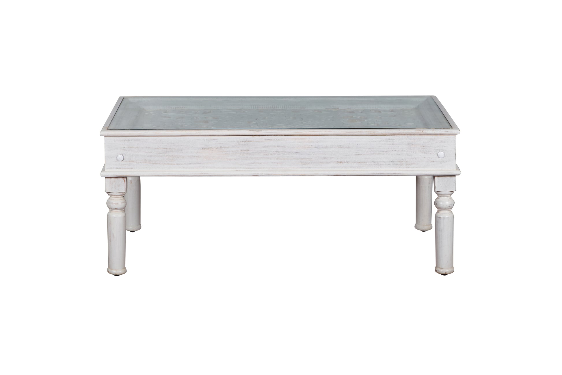 Lily Wooden Carved Coffee Table