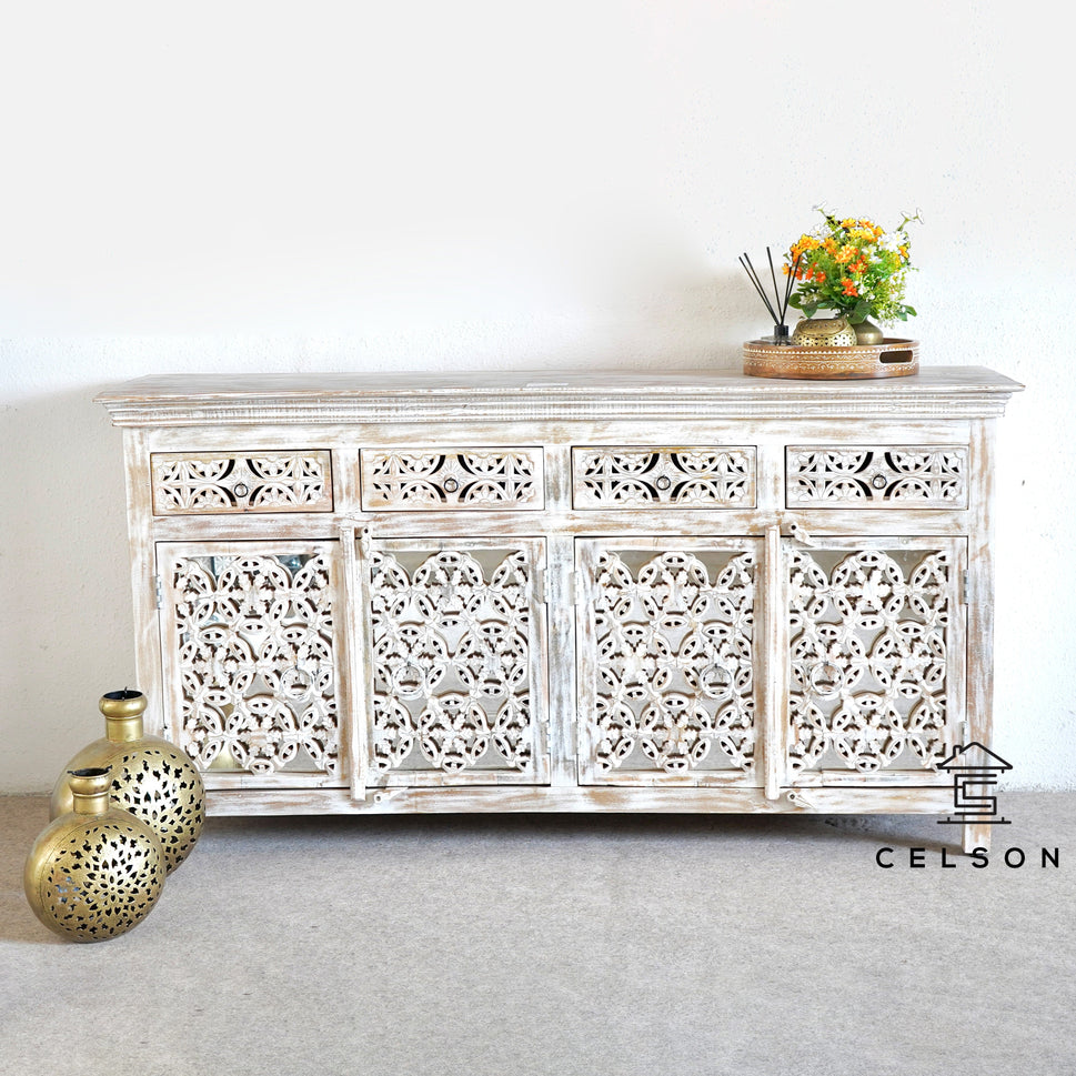 Robin Carved Wooden TV Cabinet