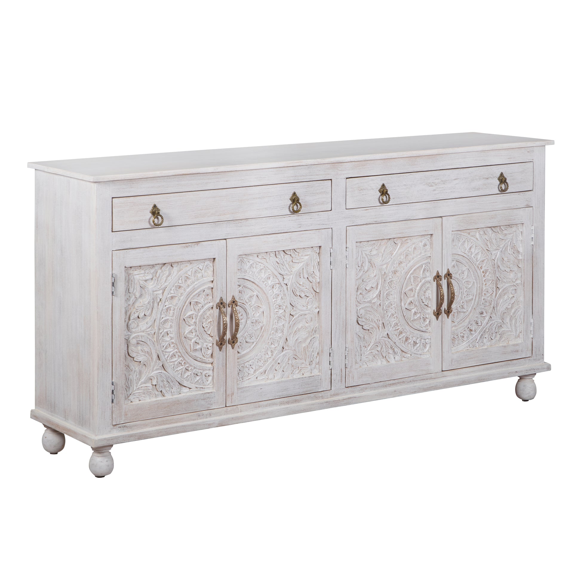 Hanah Hand Carved Wooden Sideboard