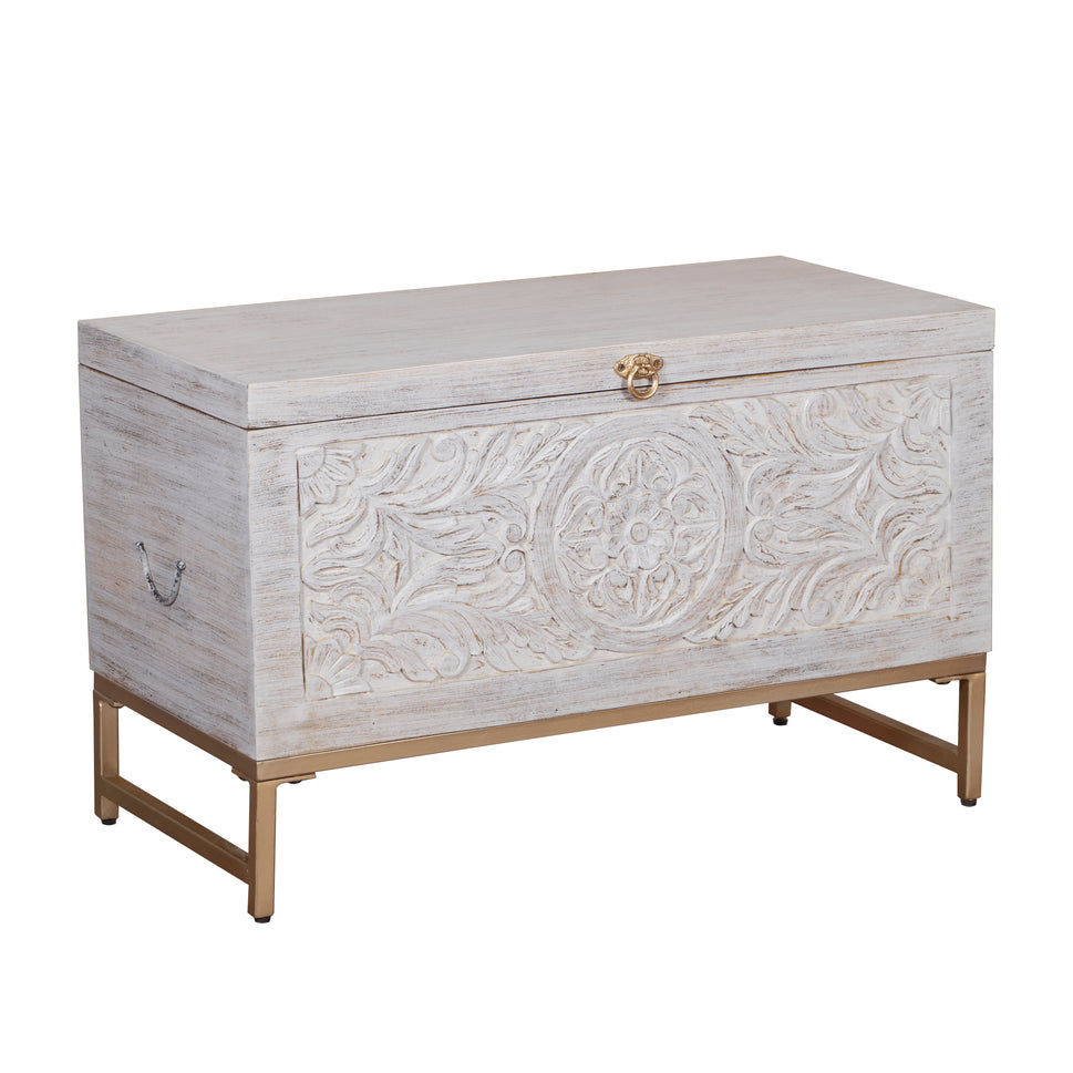 Yana Carved Storage Trunk