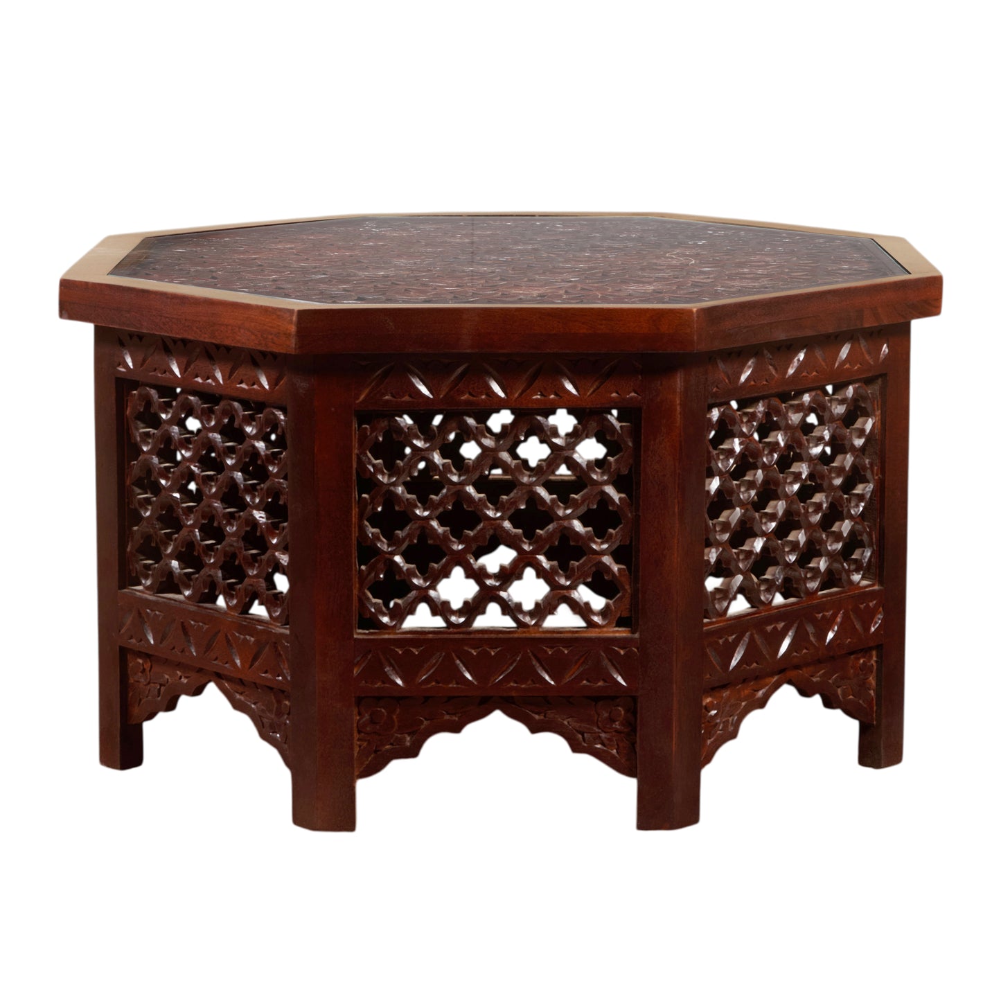 Jesse Carved Wooden Coffee Table