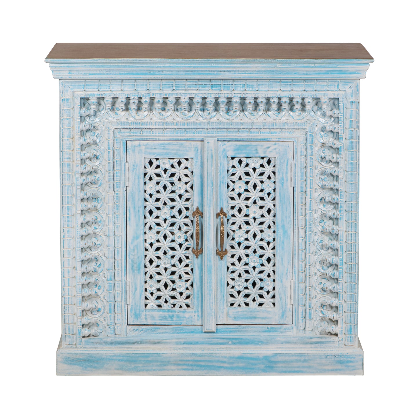 Cleon Hand Carved Wooden Chest