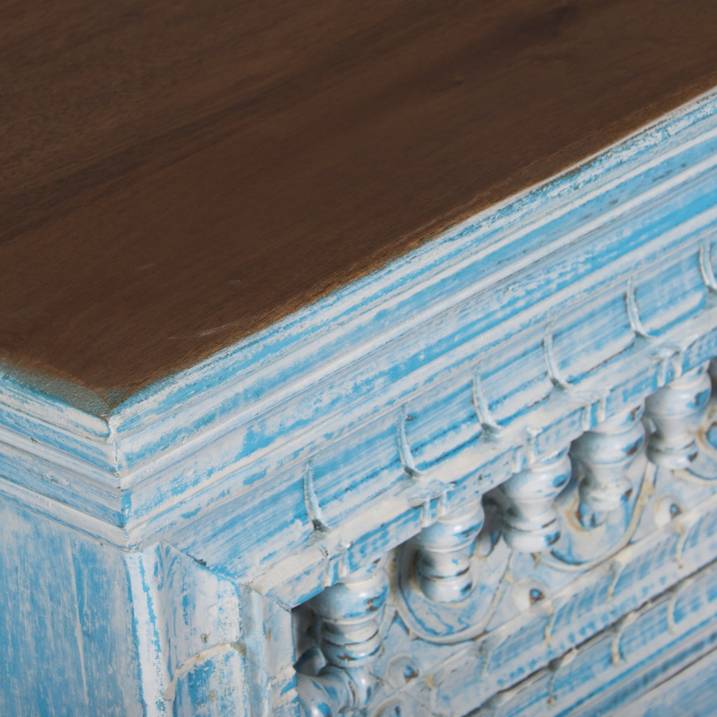Cleon Hand Carved Wooden Chest