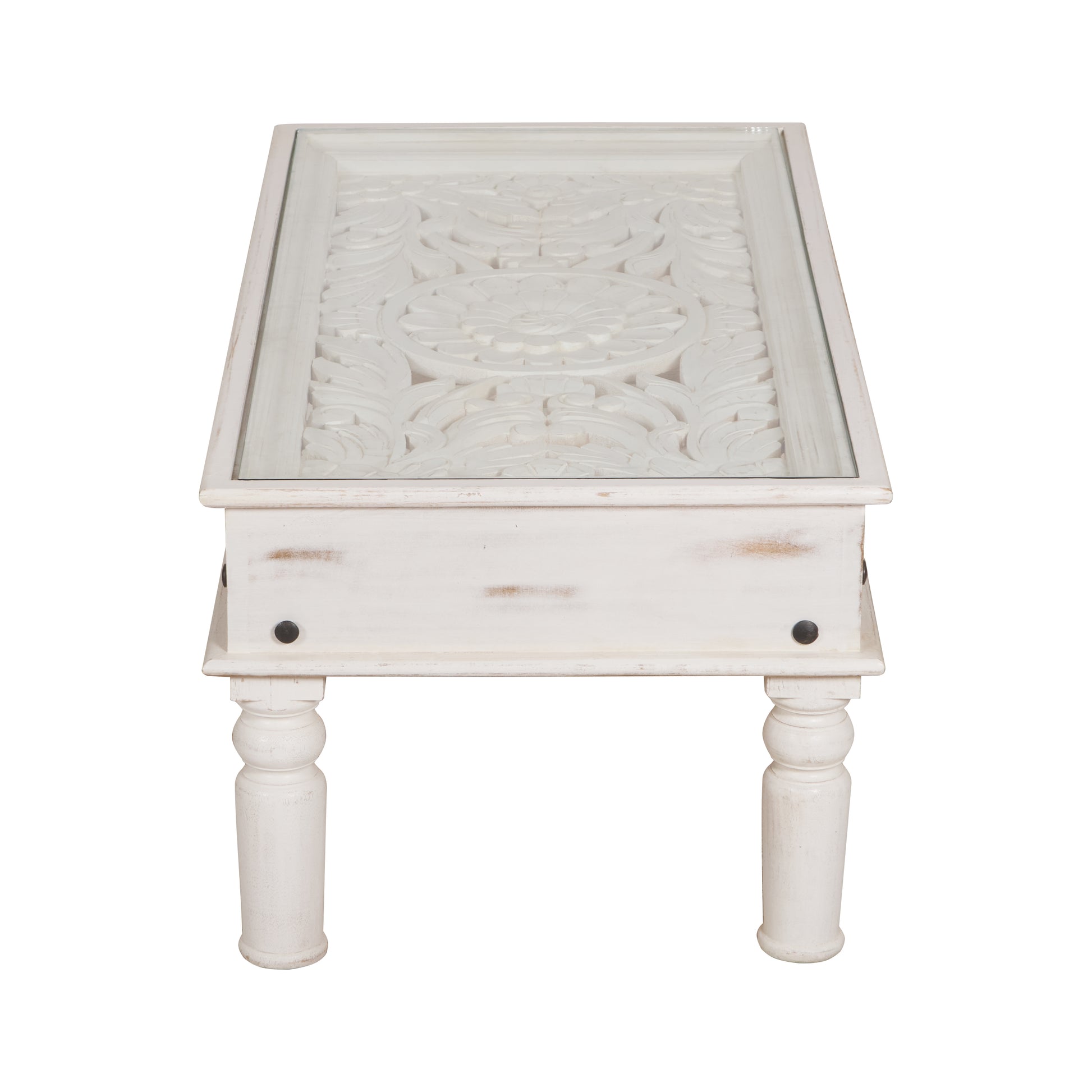 Erme Hand Carved Coffee Table