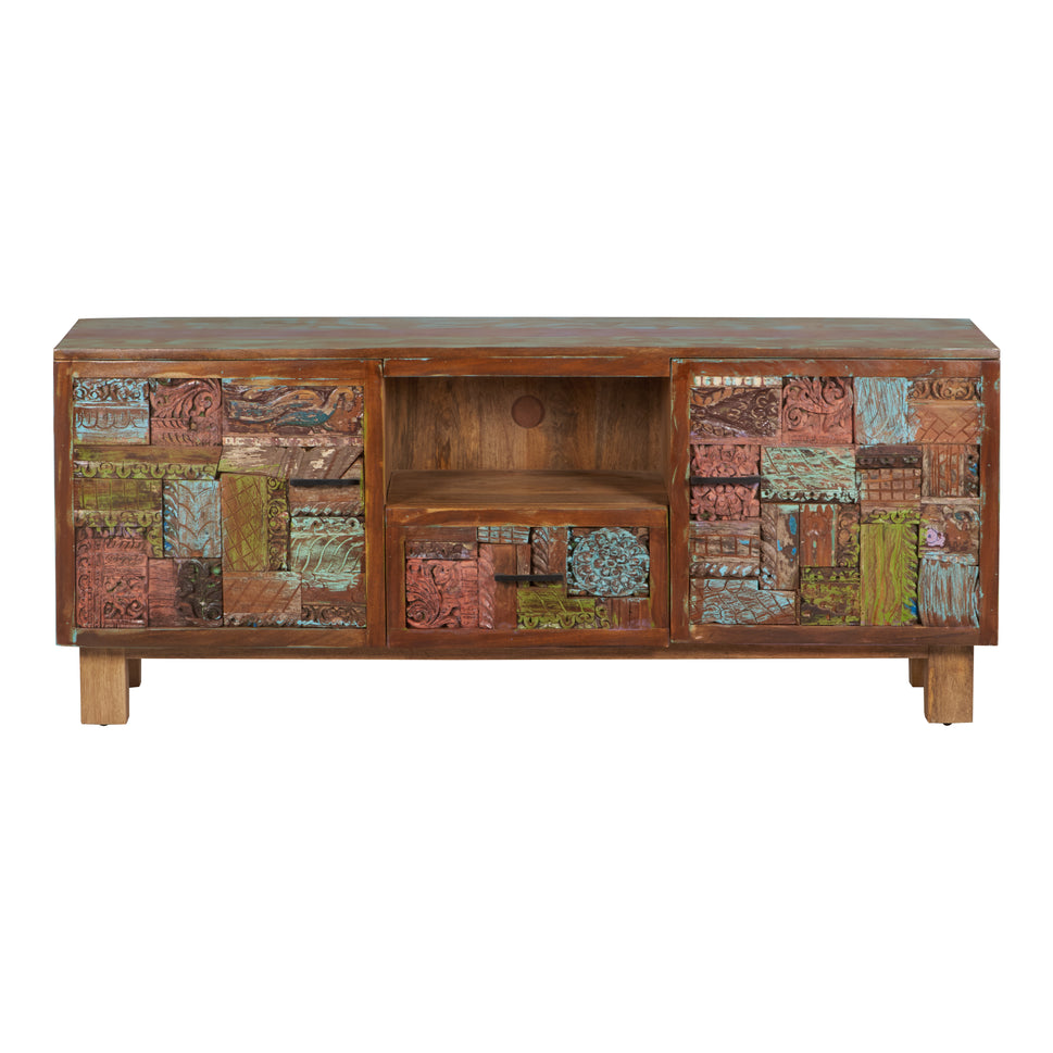 Christopher Hand Carved Wooden TV Cabinet