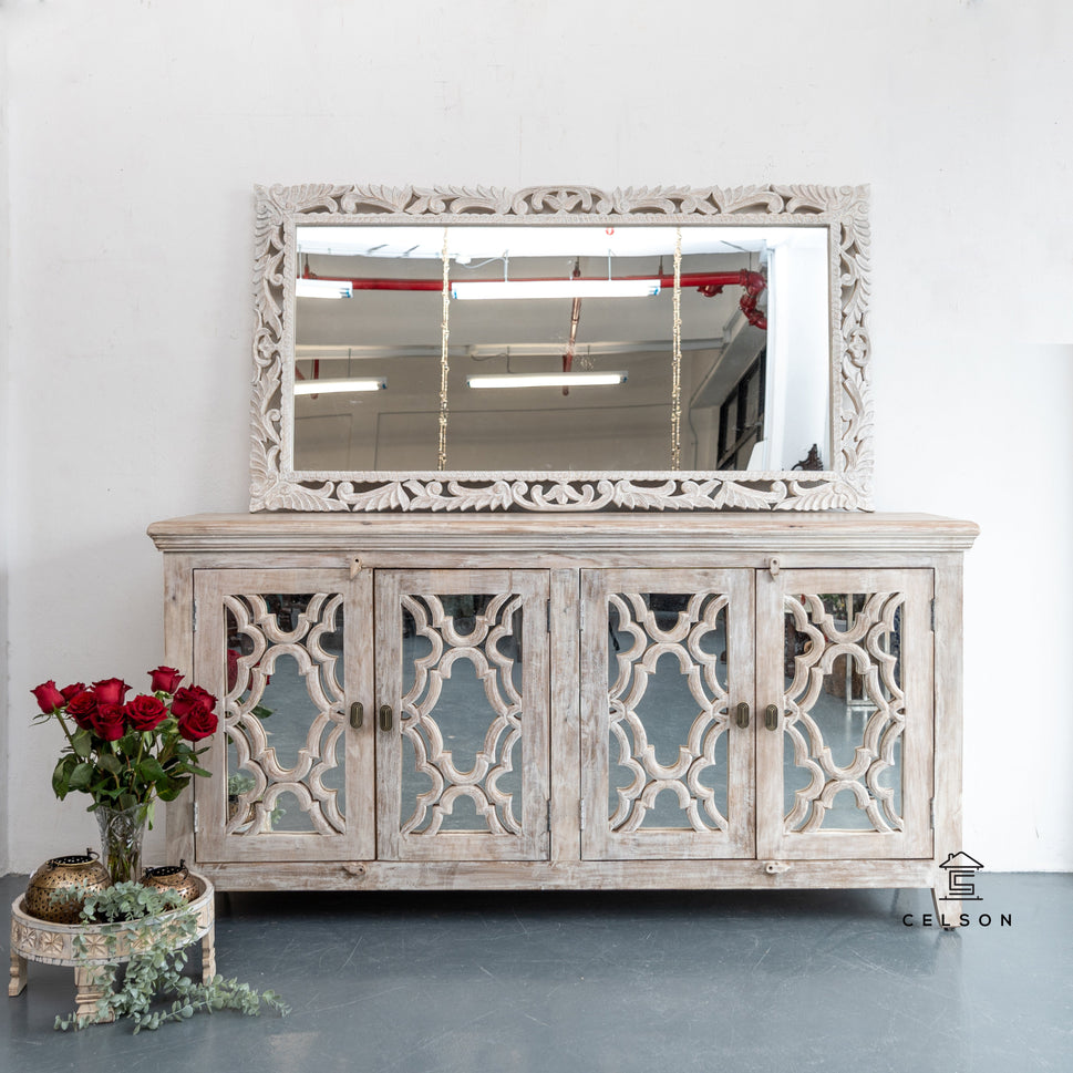 Kai Carved Wooden Mirror
