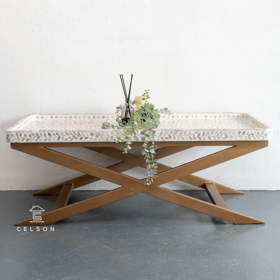 Uma Mother of Pearl Inlay Coffee Table