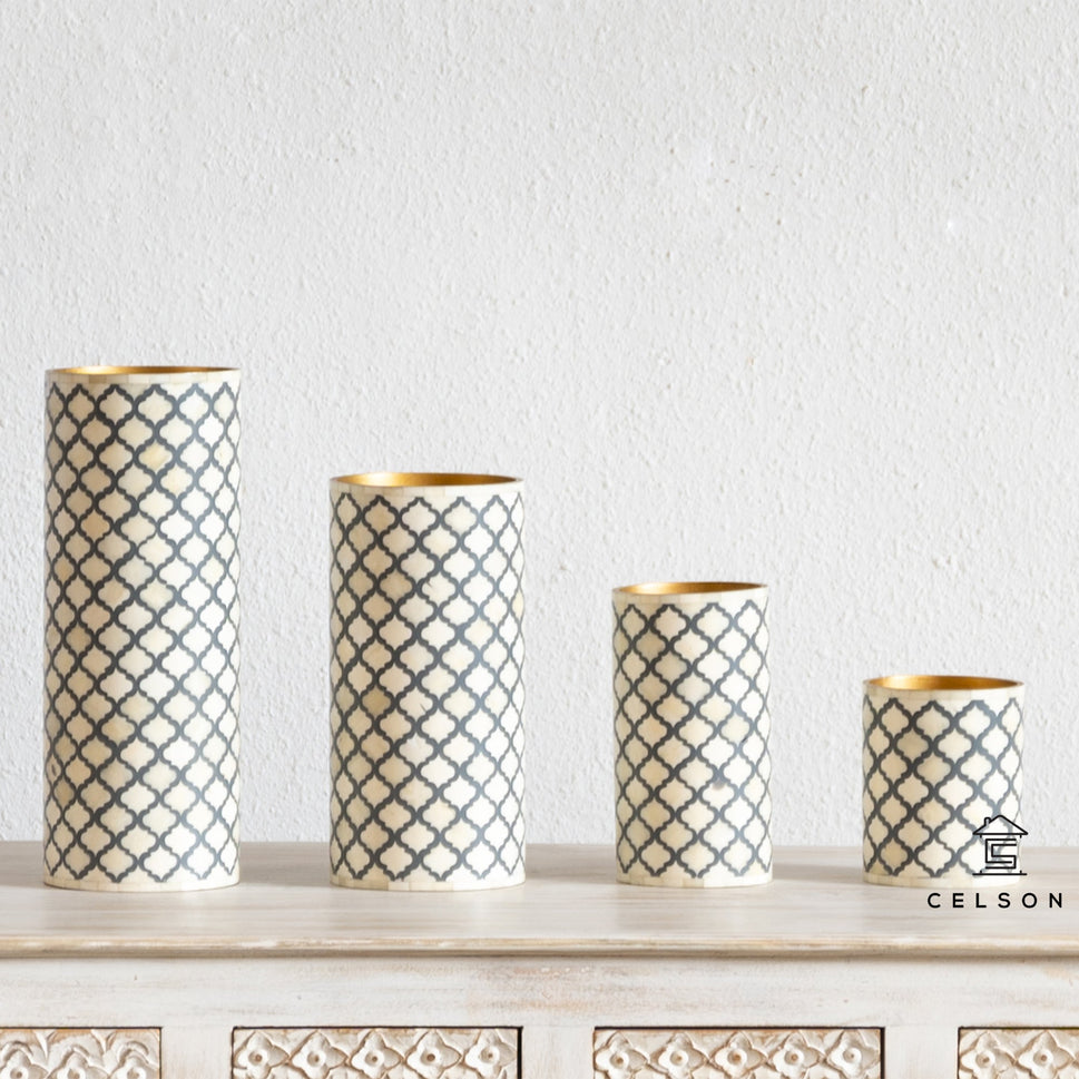 Simmy Bone Inlay Flower Vase