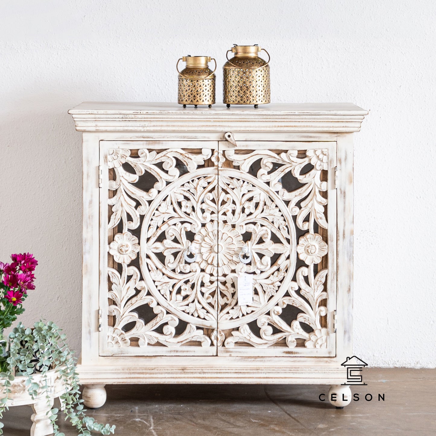 Nicole Carved Wooden Cabinet