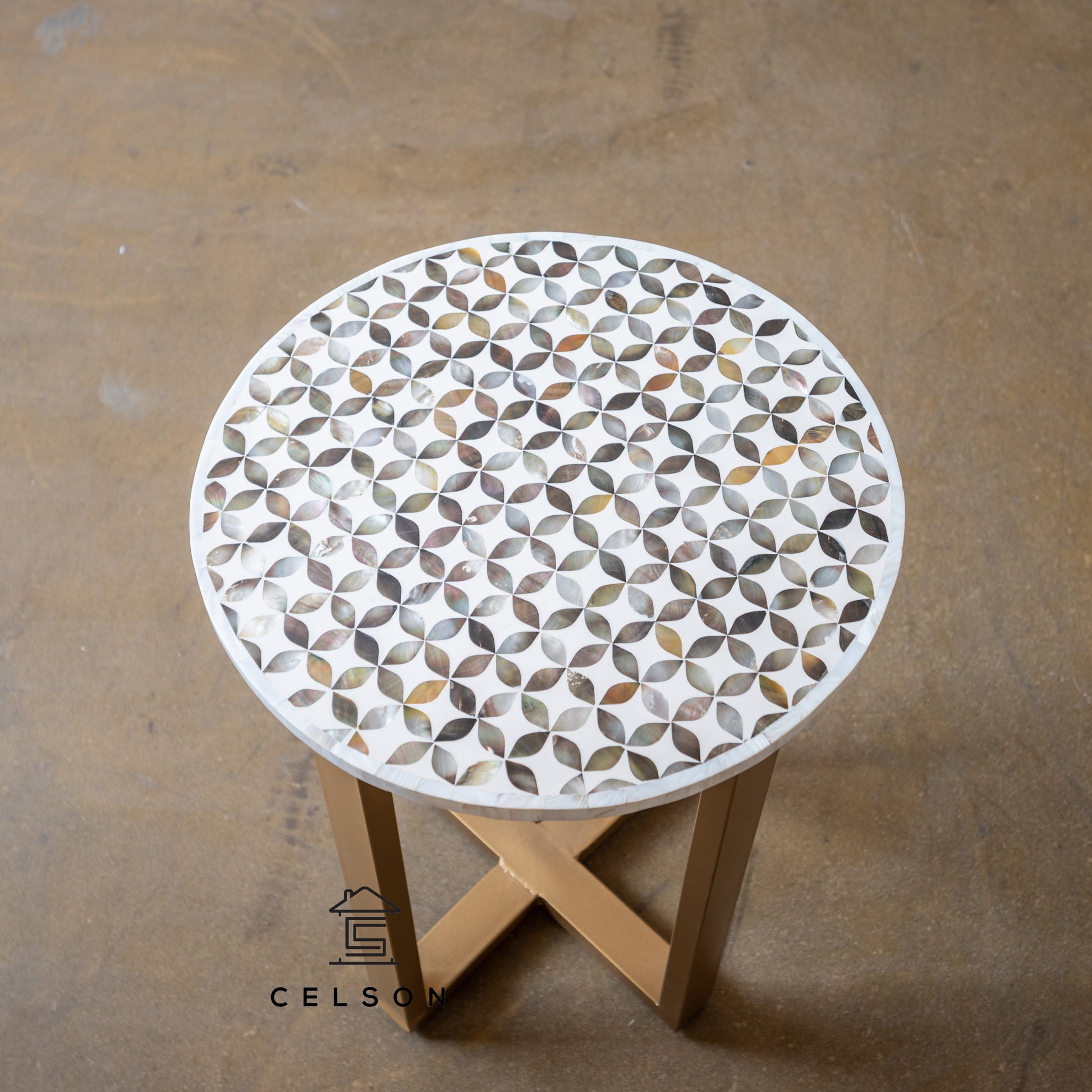 Ivan Mother of Pearl Inlay Stool