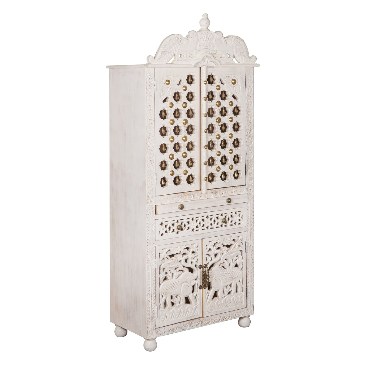 Rajan Hand Carved  Wooden Mandir