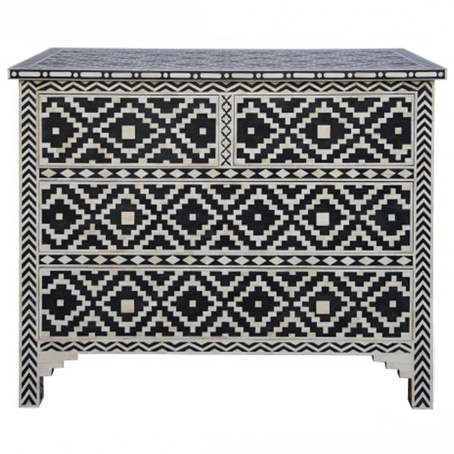 Reva Bone Inlay Chest of Drawer