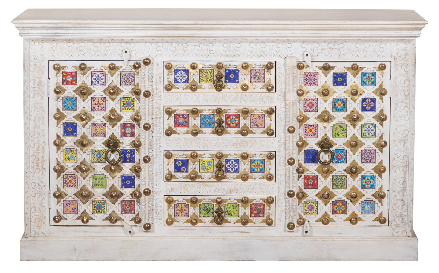 Eliana Carved Tile SideBoard