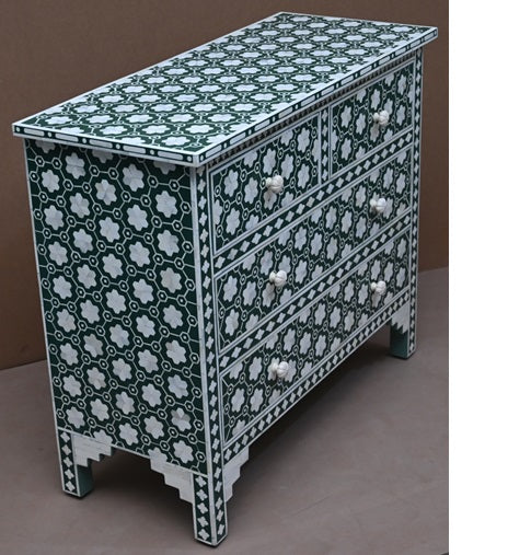 Aaron Bone Inlay Chest and Mirror