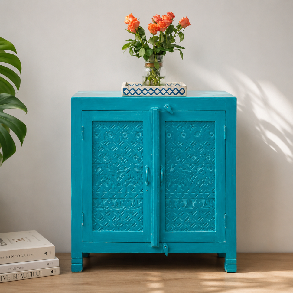 Nell Carved Wooden Chest