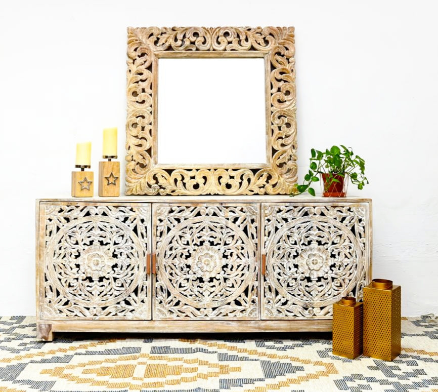 Joey Wooden Carved TV Cabinet