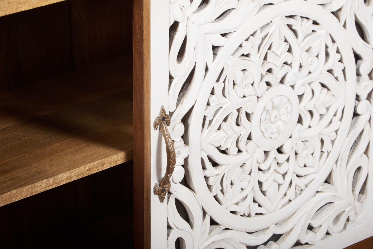 Budd Carved Wooden Sideboard