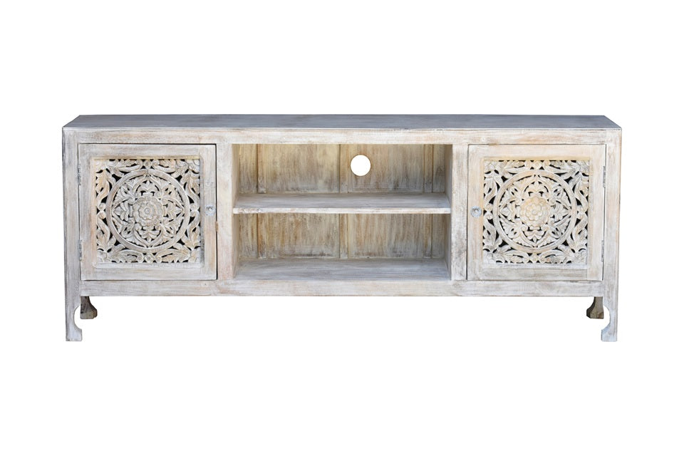 Ivva Hand Carved Wooden TV Cabinet