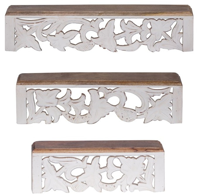 Megan Wooden Wall Shelves Set of 3
