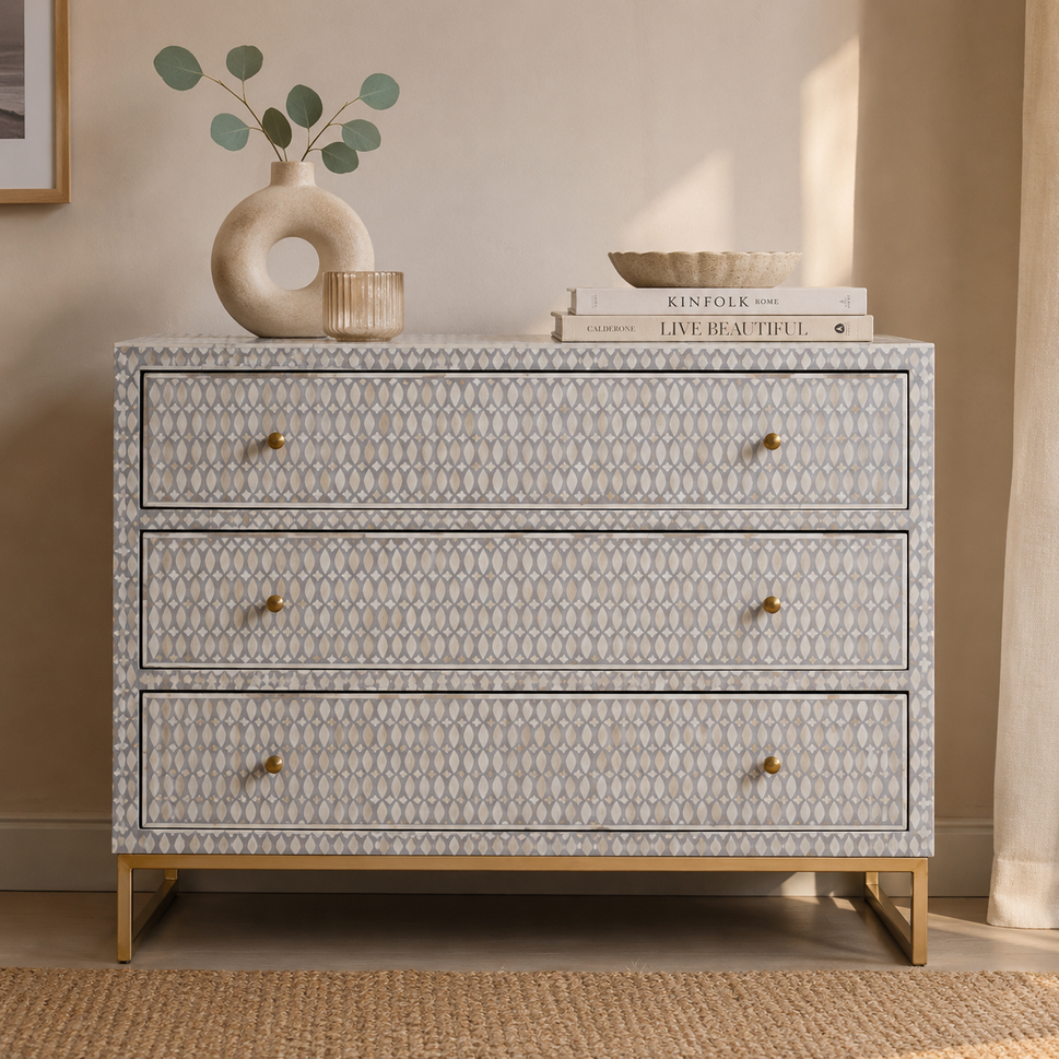 Hardie Bone Inlay Chest of Drawer