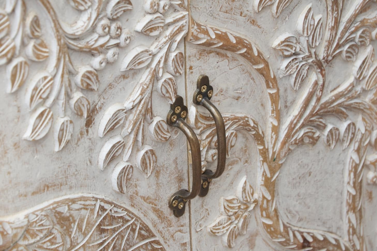 Leo Carved Wooden Cabinet