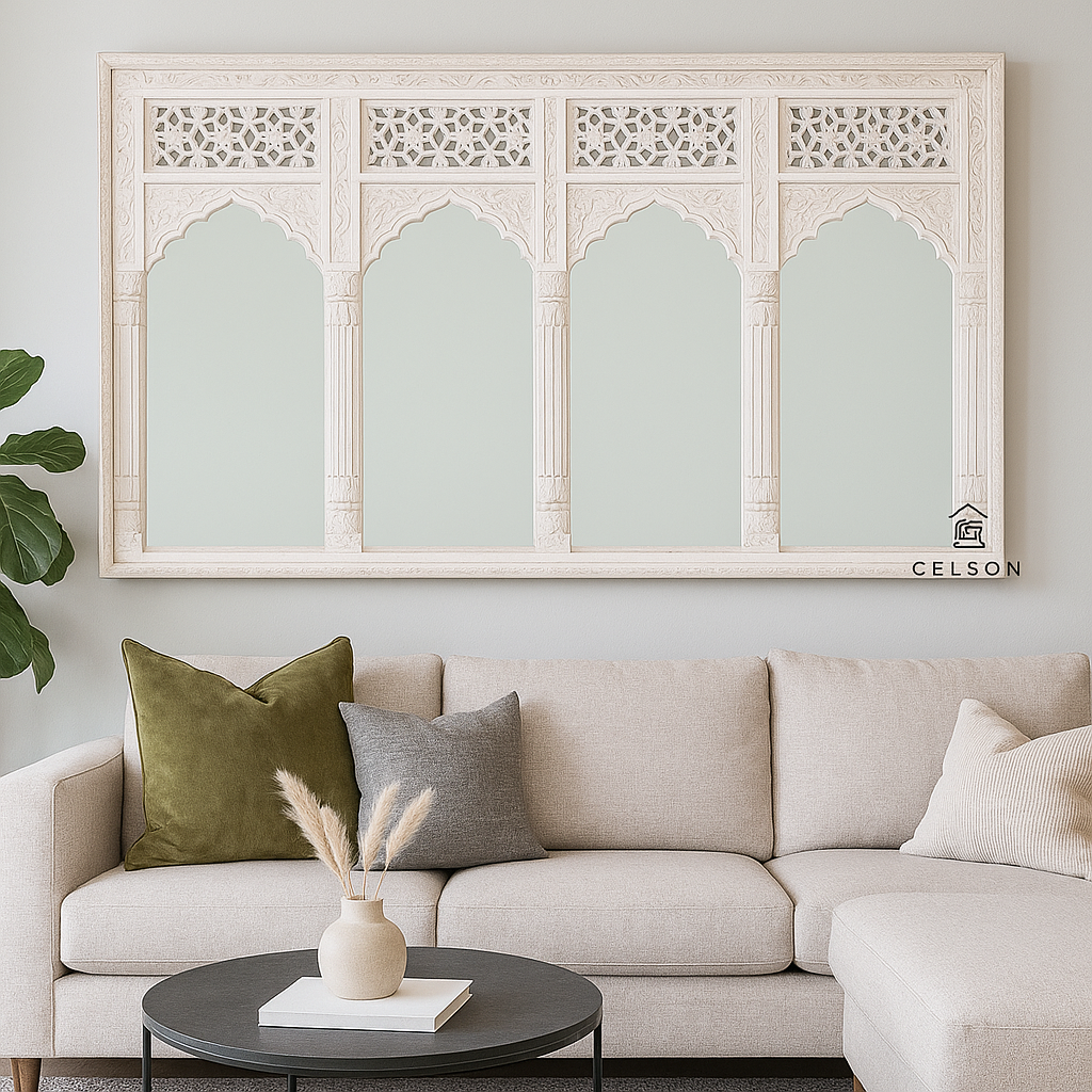 Alves Hand Carved Wooden Mirror