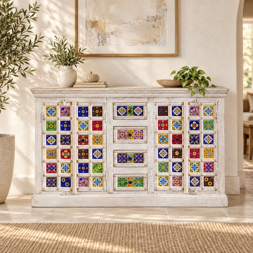 Carol Multi Color Tile SideBoard
