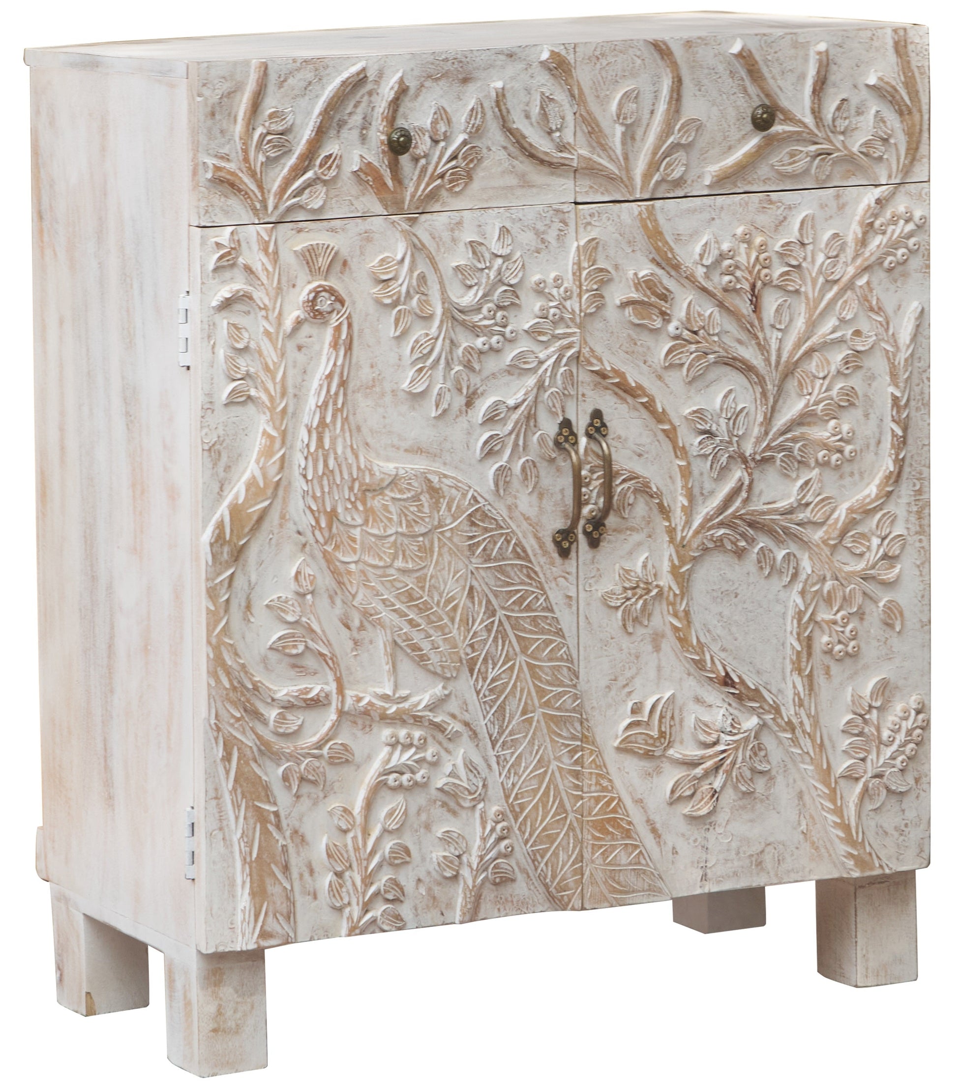 Leo Carved Wooden Cabinet