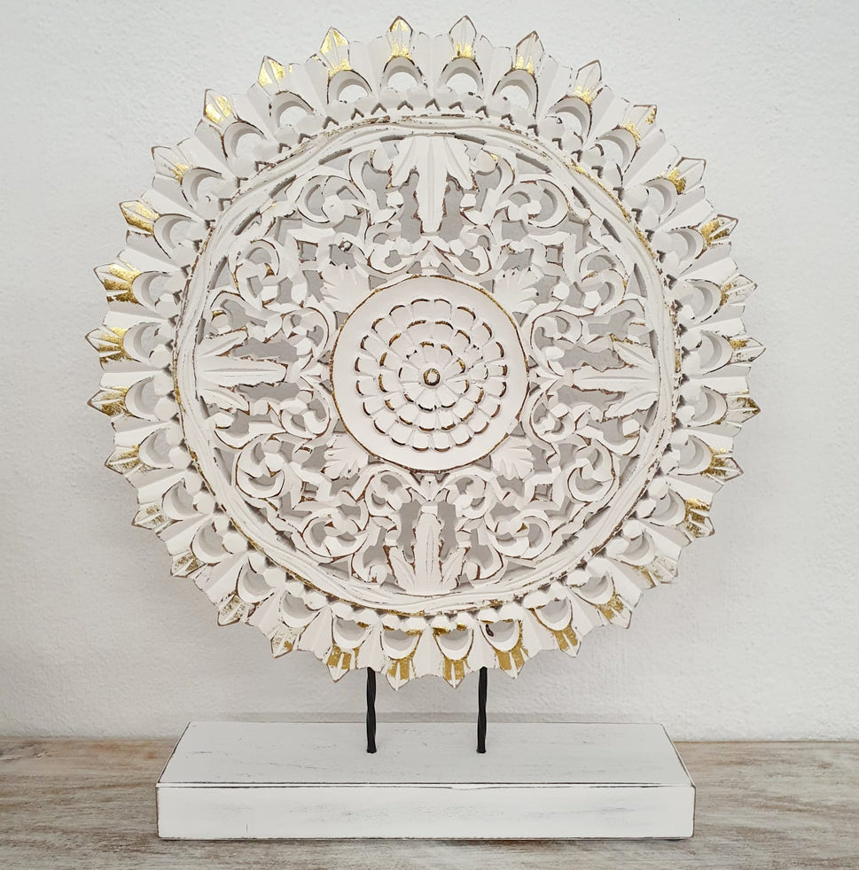 Biba Wooden Carved Table Decor