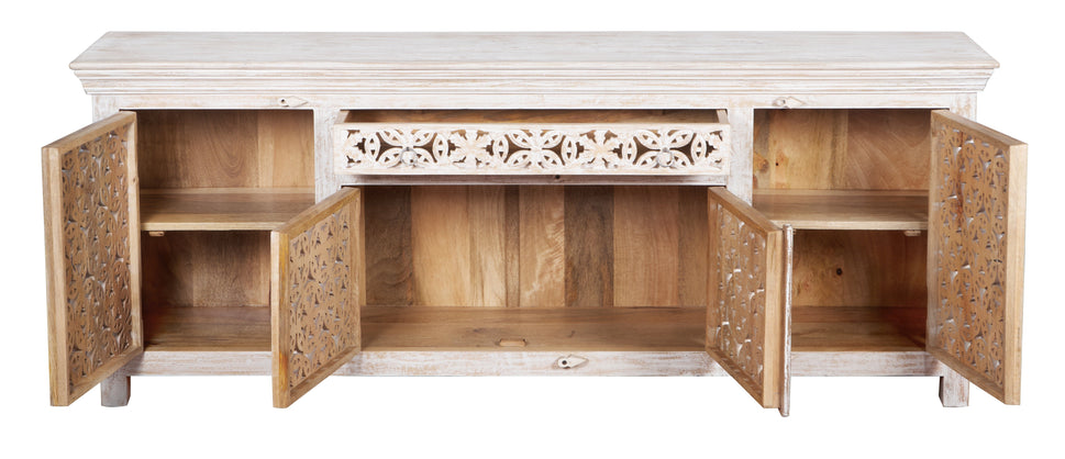 Robin Carved Wooden TV Cabinet