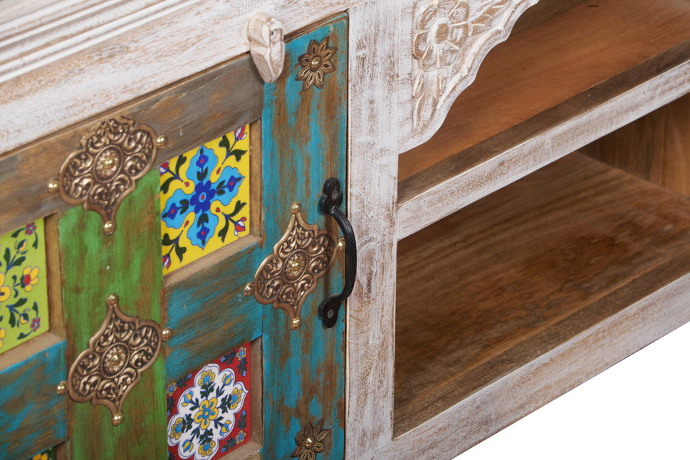 Stella Carved Tile TV Cabinet