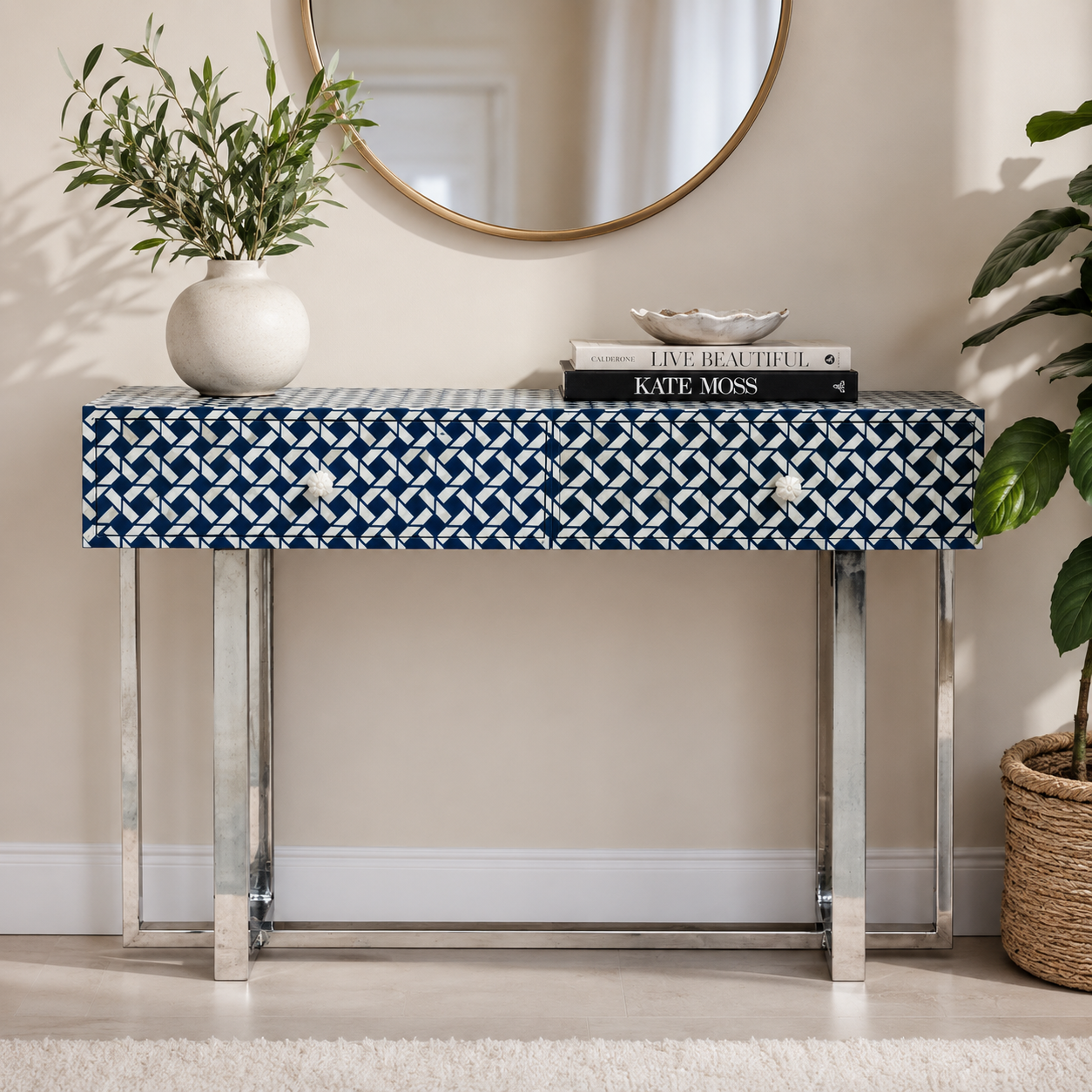 Eddie Bone Inlay Console Table