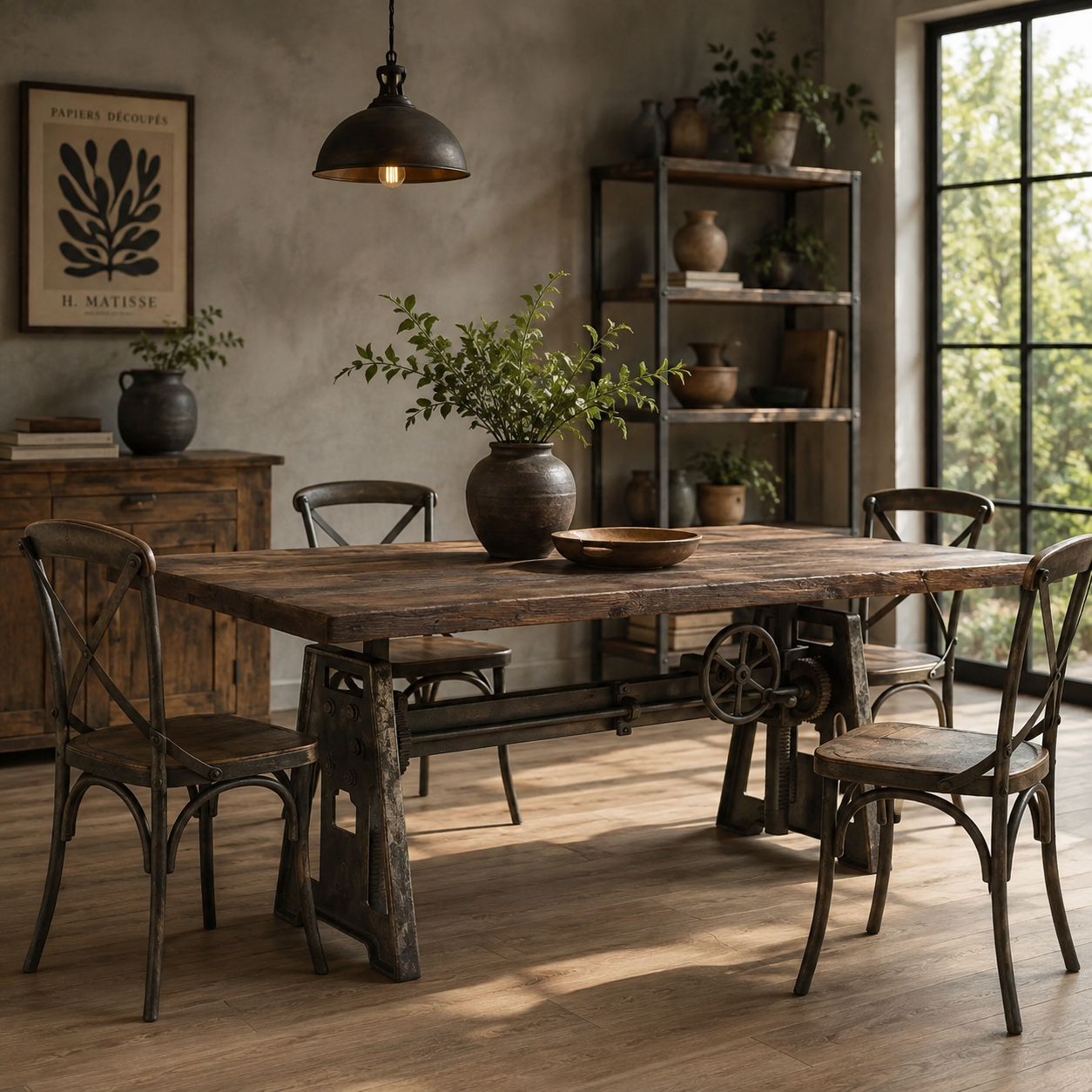 Natalia Hand Carved Wooden Dining Table